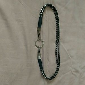 Vintage Rhinestone Clip Belt